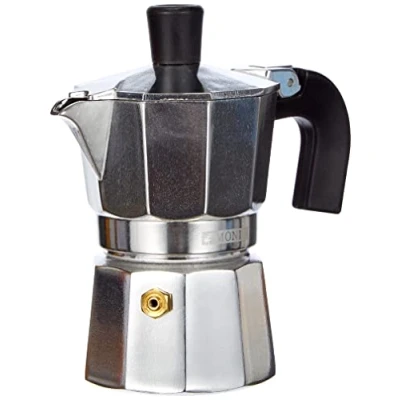 Immagine di Monix Vitro Caffettiera da 1 tazza, Argento/Nero