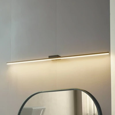 Immagine di Lucande Luce per specchio a LED Kivana, nera, metallo, 120cm IP44
