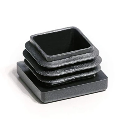Immagine di Enkotrade 4 tappi a lamelle per tubi quadri, in polietilene di alta qualità, terminali sezione quadra, 19 x mm