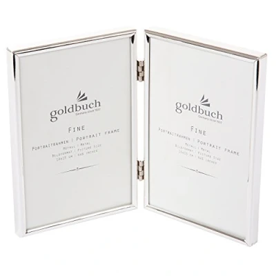 Immagine di goldbuch Fine Cornice portafoto per 2 immagini in formato 10 x 15, metallo, colore argento, 960276