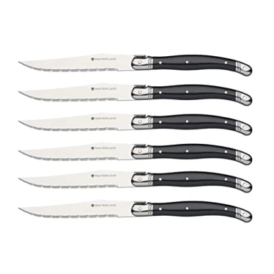 Immagine di MasterClass Set di 6 Coltelli da Bistecca in Acciaio Inossidabile, 1,2 cm x 1,6 23 Argento
