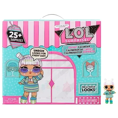 Immagine di L.O.L. Surprise! Calendario dell&#039;Avvento 2023 con Bambola in Edizione Limitata e 24 Sorprese MAKEOVER BABE 2.0 Abbina Abiti, Scarpe Accessori Idea Regalo. Età 4+ Anni