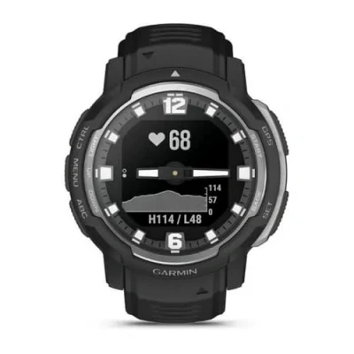 Immagine di Garmin Instinct Crossover, Smartwatch ibrido, 45mm, Rugged design e Lancette Super Luminova, Autonomia 28 giorni, +30 Sport, GPS, Cardio, SpO2, Activity Tracker (Black)