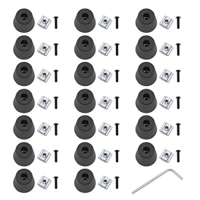 Immagine di Create idea 20 Set 2020 Profilo Anti vibrazione Piedi Kit con Sbarco Gomma T Slot Dado Scorrevole M3 Chiave a Vite Protettore per Stampante 3D