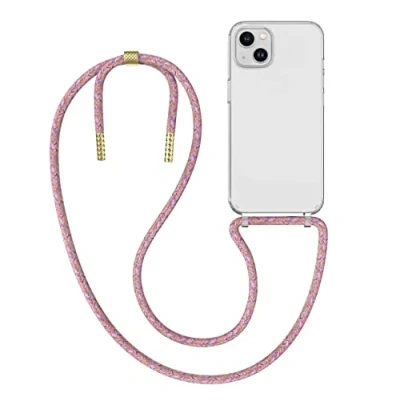 Immagine di MyGadget Cover per iPhone 14 Plus Custodia con Corda Case Cordino Trasparente Antiurto Laccio Tracolla Practical Stylish Colorato
