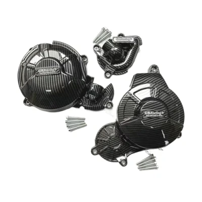 Immagine di TianChuangs Coperchio Basamenti Motore Kit Copertura Protettiva Carter Statore for Aprilia RS 660 Tuono 2021 2023 Frizione Moto(Carbon Fiber Texture)