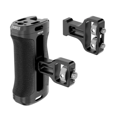 Immagine di SIRUI Maniglia Laterale con Posizionamento e Doppio Montaggio a Vite da 1/4&quot; Opzionale, Impugnatura Leggera per Fotocamera Slitta Fredda, Chiave, Filettature Multiple, AM SHS