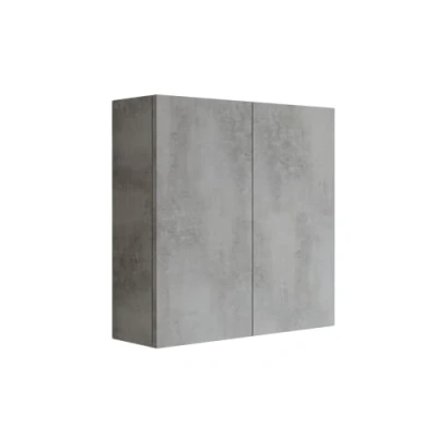 Immagine di MaMa Store Pensile Doppio 2 Ante e Sistema di Apertura Push And Pull, Laminato, L. 68 X P. 22 H. 71 Cm, Legno, Grigio Cemento