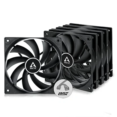 Immagine di ARCTIC F12 PWM PST (5 Pezzi) 120 mm Ventola PC, Basso Rumore, Sharing Technology PST, 200 1350 RPM, 0,3 Sone Nero