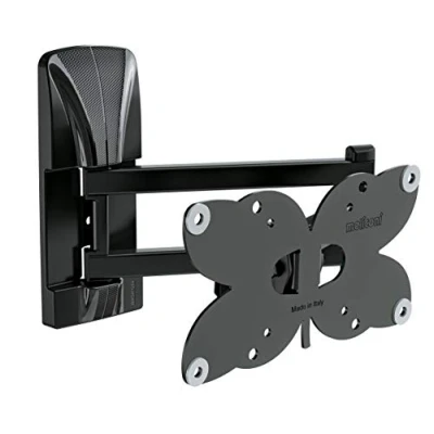 Immagine di Meliconi Slimstyle Plus 100 200 Spin SDR, supporto con doppio braccio da parete per TV a schermo piatto 14’’ 43’’, orientabile in oriz. e vert., VESA 75 200x100, montaggio, col. nero