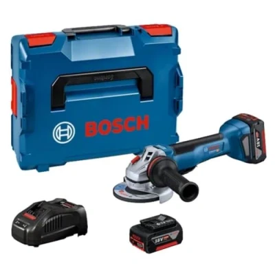 Immagine di Bosch Professional GWS 18V 10 P 06019J4101 Smerigliatrice angolare a batteria 125 mm incl. seconda batteria, caricabatterie, valigia 18 V 5 Ah