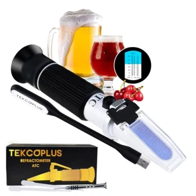 Immagine di Brix Beer Wort &amp; Wine Rifrattometro ATC Dual Scale 1.000 1.120 0 32%