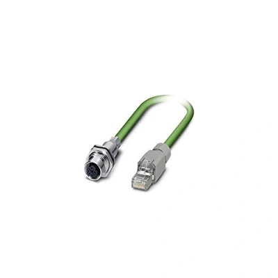 Immagine di Phoenix Contact 1404368 M12 / RJ45 cavo di rete, patch CAT 5, 5e SF/UTP 1.00 m Verde 1 pz.
