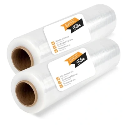 Immagine di Pellicola Trasparente per Imballaggio, Plastica Imballaggio Traslochi, Protettiva, Mobili, Scatole Cartone Trasloco e Oggetti Ofituria (2 pz Basic)