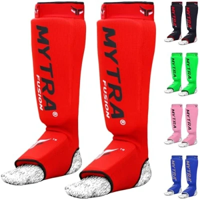 Immagine di Mytra Fusion Shin Instep Kick Boxing Training Pads, Karate Pads