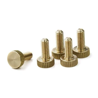 Immagine di Precisiongeek Vite zigrinate di pollice in ottone M3 x 10mm 5 pz