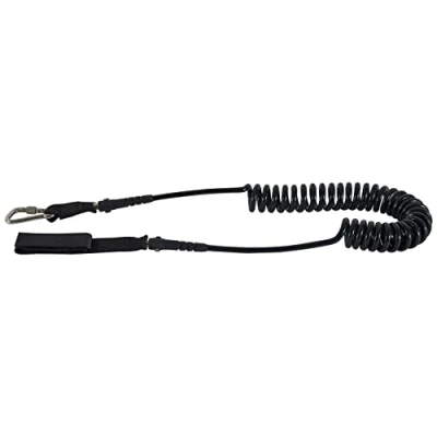 Immagine di Prolimit Wingsurf Foil Coiled Leash/Strap Black Il Nostro Leash Resistente per Wing e Surf