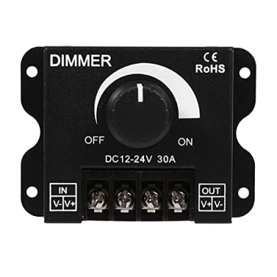 Immagine di Regolatore dimmer, 12V 24V Interruttore LED 30A Funzionamento manuale per Strip Light Single Color