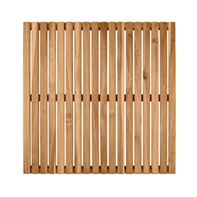 Immagine di WENKO Pedana da Doccia Interna/Esterna Acacia in Legno di Acacia, certificata FSC® per Zona Interna ed Esterna, Ideale Doccia, Sauna e Piscina, Lato Inferiore Antisdrucciolo, (L x P): 55 cm