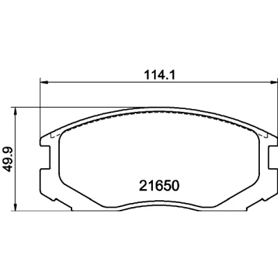 Immagine di HELLA 8DB 355 017 161 Kit pastiglie freno con segnalatore acustico usura accessori DAIHATSU: Terios II, I, MITSUBISHI: Lancer 6 Limousine