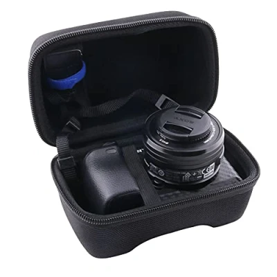 Immagine di WERJIA Custodia rigida compatibile con fotocamere digitali mirrorless Sony Alpha a6000/a6400/a6600/a6100/a5100, Nero, Compatibile, viaggio