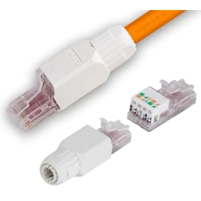 Immagine di odedo 10 connettori di rete RJ45, CAT6A, CAT7, senza attrezzi, montaggio Ethernet Gbps PoE++