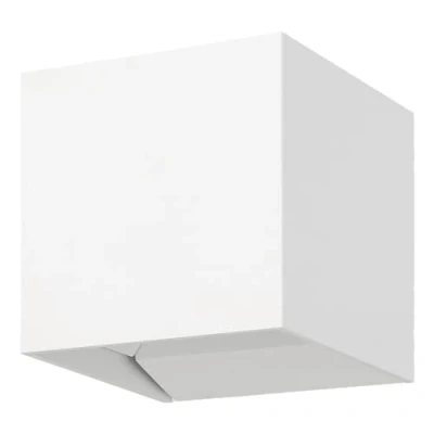 Immagine di Eglo luce a LED per esterni Calpino 3, lampada muro con illuminazione sopra e sotto, in metallo bianco, esterna, bianca calda, IP54