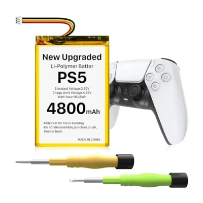Immagine di batteria di ricambio per Controller PS5, 4800 mAh, LIP1708, agli ioni litio, Sony Playstation 5 Dualsense CFI ZCT1W, sostituzione della PS5 LIP1708 con toolkit