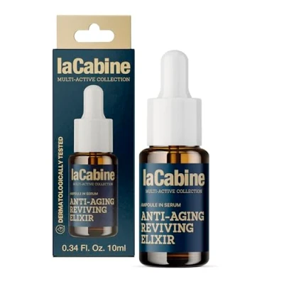 Immagine di laCabine Anti Aging Reviving Elixir Siero 10ml Attenua le rughe profonde, uniforma e illumina Con polvere di alghe della neve, fiori margherita probiotici