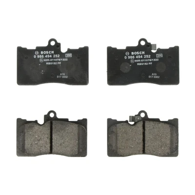 Immagine di BOSCH 0 986 494 252 Kit pastiglie freno Low Metallic con segnalatore acustico usura LEXUS: IS 2, 3, GS IV