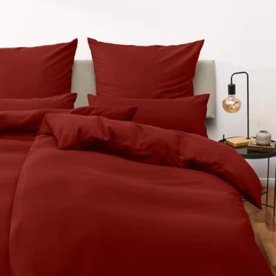Immagine di Blumtal 90 Set di biancheria da letto e federa in microfibra (Coperta 135x200 cuscino 80x80, Rosso Aurora)