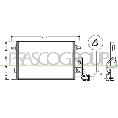 Immagine di PRASCO SK418C001 Condensatore 16 13 Alluminio 564 VOLKSWAGEN: Passat B5 GP Variant