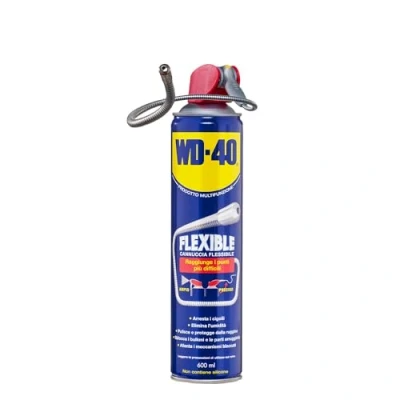 Immagine di WD 40 Multifunzione Lubrificante Spray Flexible con Cannuccia Flessibile Modellabile e Resistente, Sistema Professionale Doppia Posizione, 600 ml