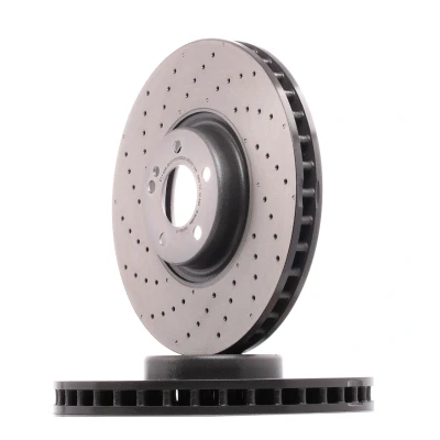 Immagine di BREMBO 09.D524.13 disco freno 360 36 5 perforato/ventilazione interna, a due pezzi rivestito ad alto tenore di carbonio con bulloni/viti