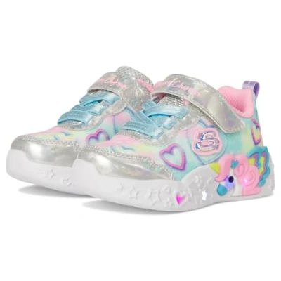 Immagine di Skechers Unicorn Charmer Lil Heart Sparkles, Scarpe da Ginnastica, Argentato Multicolore, 26.5 EU