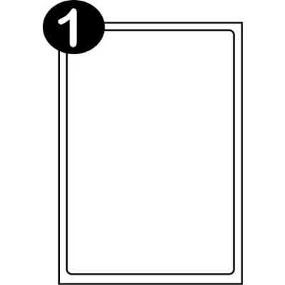 Immagine di SmithPackaging etichette autoadesive A4, 1 etichetta per foglio, 100 fogli, 199,6 x 289,1 mm,