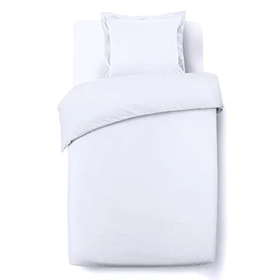 Immagine di Vision Parure da letto UNI bianco Set copripiumino 140 x 200 cm con 1 federa per cuscino singolo 100% cotone