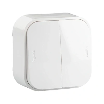 Immagine di Legrand 782406, Interruttore luce da parete, doppio, bianco