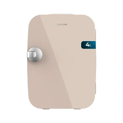 Immagine di Cecotec Mini Frigorifero Bolero MiniCooling 4L Rio Cream, 12V 220V, Compatibile con auto e roulotte, Funzione di raffreddamento riscaldamento, Intervallo temperatura 5 65C, Trasporto facile