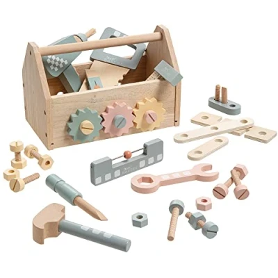 Immagine di howa Cassetta degli attrezzi per bambini, 45 pezzi, accessori in legno 4907