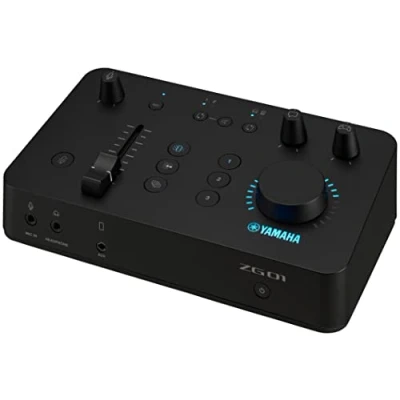 Immagine di Yamaha ZG01 Mixer Audio per Streaming di Giochi, Registrazione e Riproduzione USB ad Alta Risoluzione, Windows, Mac, iOS Android, Nero