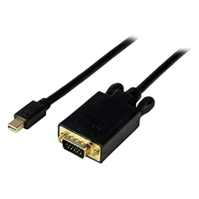 Immagine di StarTech.com Cavo adattatore Mini DisplalyPort 1.2 a VGA da 3m, convertitore mDP con audio, Risoluzione 1920x1200, Compatibile Mac/Microsoft, Nero (MDP2VGAMM10B)