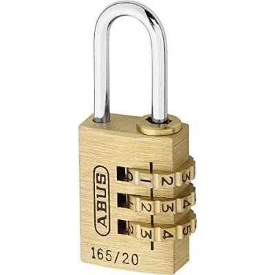 Immagine di ABUS Security Level 3 Lucchetto a combinazione 165/20, in ottone, con codice numerico regolabile individualmente
