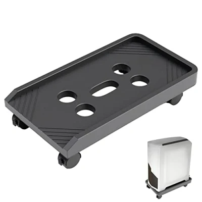 Immagine di Zceplem Supporto per CPU Mobile, Carrello Porta PC con 4 Ruote Girevoli, da Scrivania sotto La Scrivania, PC, Scaffale Rack, Adatto alla Maggior Parte dei