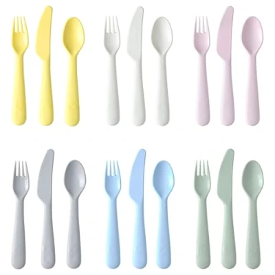 Immagine di Ikea KALAS posate per bambini dura 18 pezzi set, Polipropilene, multicolore, x 14 3 cm