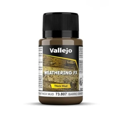 Immagine di Vallejo Weathering Effects Thick Mud European Vernice Effeto Fango, 40 ml, Marrone