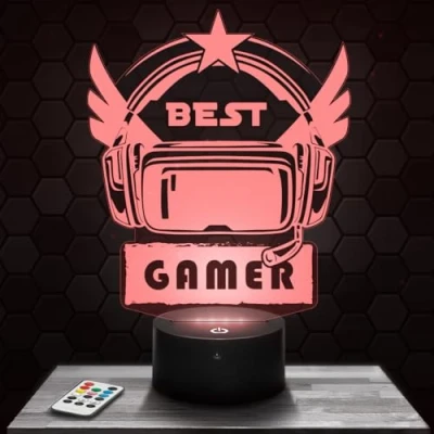 Immagine di Lampada migliore Giocatore di gioco videogiochi Deco Camera Boy 3D Idea regalo Decorazione Luce soffusa notturna Ufficio. Natale