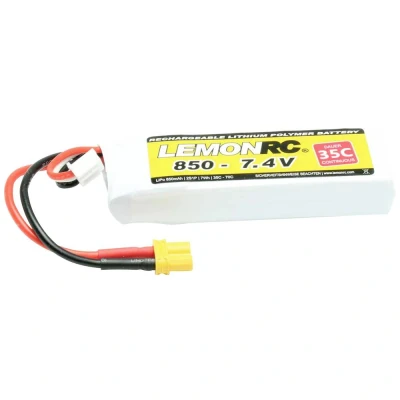Immagine di LemonRC Batteria ricaricabile LiPo 7.4 V 850 mAh Numero di celle: 2 35 C Softcase XT30