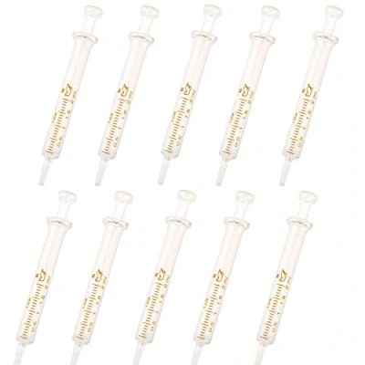 Immagine di Confezione da 10 siringhe in vetro riutilizzabili, 2 ml, diametro standard, adatte per campioni di laboratorio
