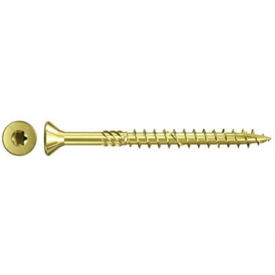 Immagine di Fischer 660204 Viti per pannelli in MDF 4 mm 40 Interno Esagonale rotondo, multidentato, TX, Torx, Impronta T Acciaio galvanizzato zincato cromato